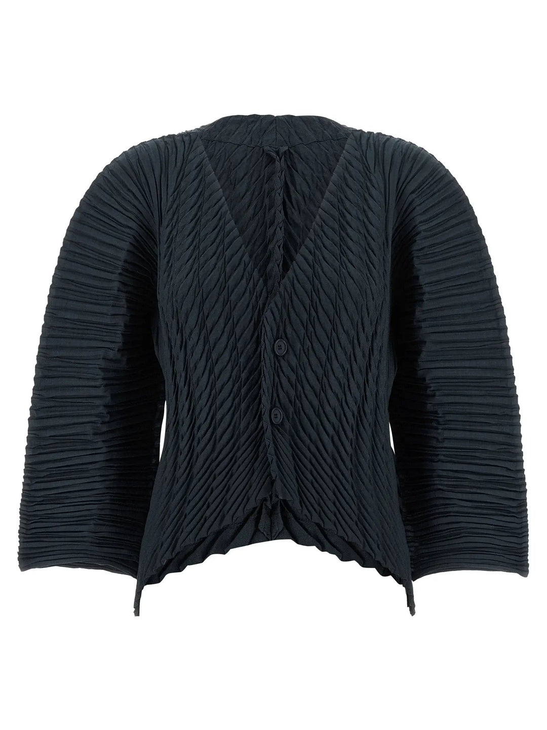 Issey Miyake Sample Sale | Issey Miyake Black Polyester Cardigan - | Designer outlet