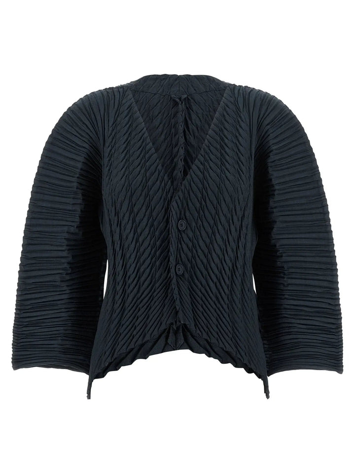 Issey Miyake Sample Sale | Issey Miyake Black Polyester Cardigan - | Designer outlet