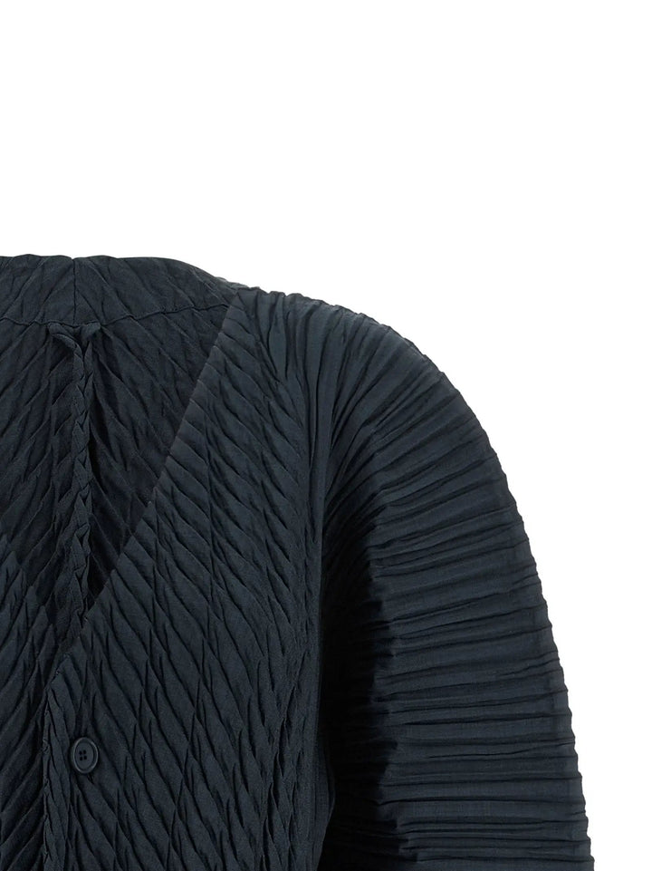 Issey Miyake Sample Sale | Issey Miyake Black Polyester Cardigan - | Designer outlet