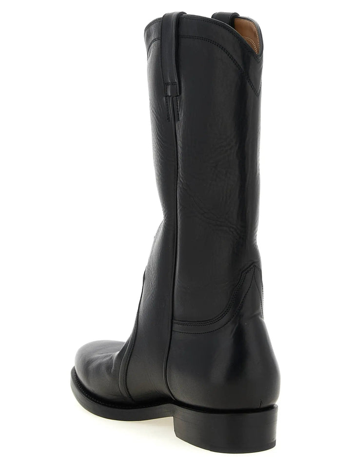 Jil Sander Sample Sale | Jil Sander Black Calfskin Over The Knee - | Designer outlet