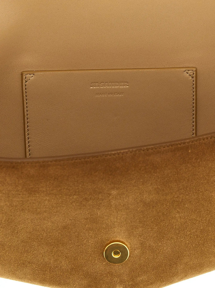 Jil Sander Sample Sale | Jil Sander Brown Calfskin Shoulder Bag - | Designer outlet