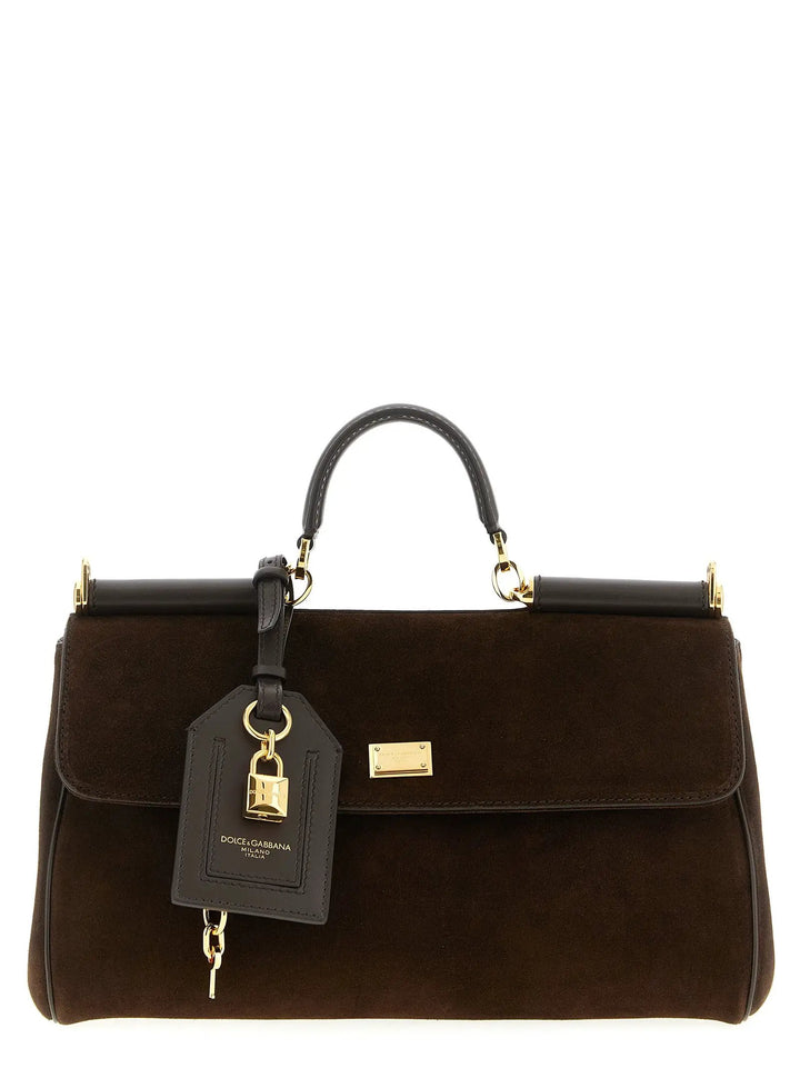 Dolce &amp; Gabbana Sample Sale | Dolce &amp; Gabbana Brown Calfskin Handbag - | Designer outlet