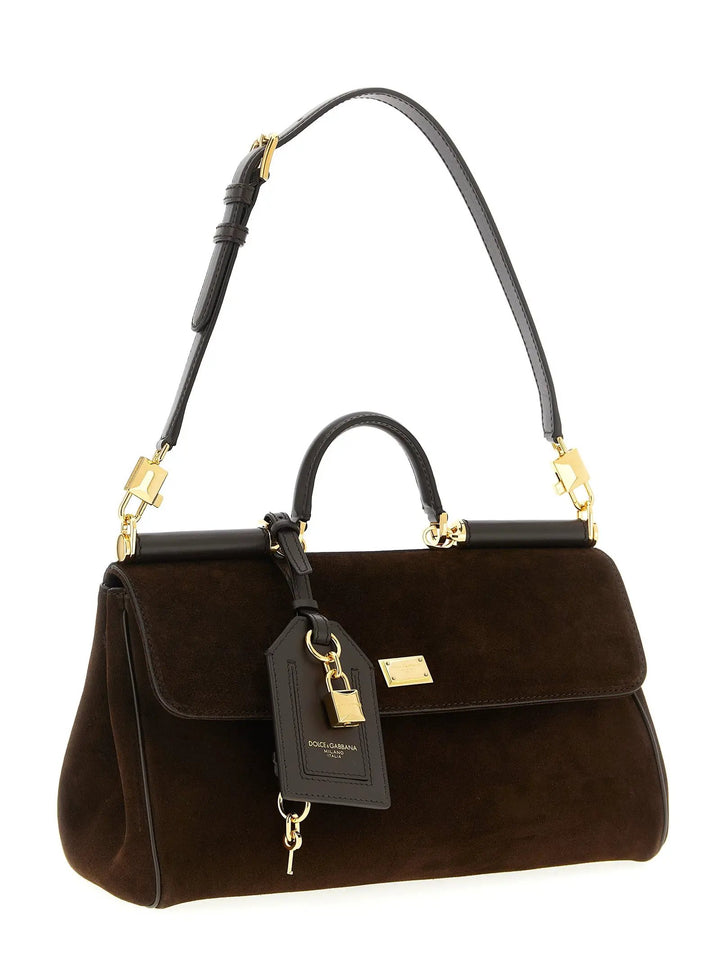 Dolce &amp; Gabbana Sample Sale | Dolce &amp; Gabbana Brown Calfskin Handbag - | Designer outlet