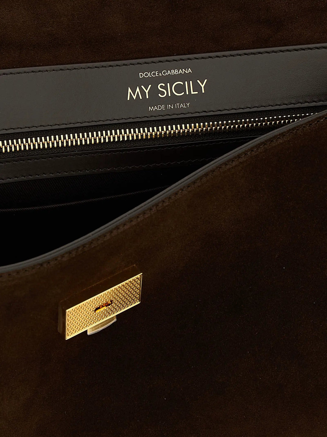 Dolce &amp; Gabbana Sample Sale | Dolce &amp; Gabbana Brown Calfskin Handbag - | Designer outlet
