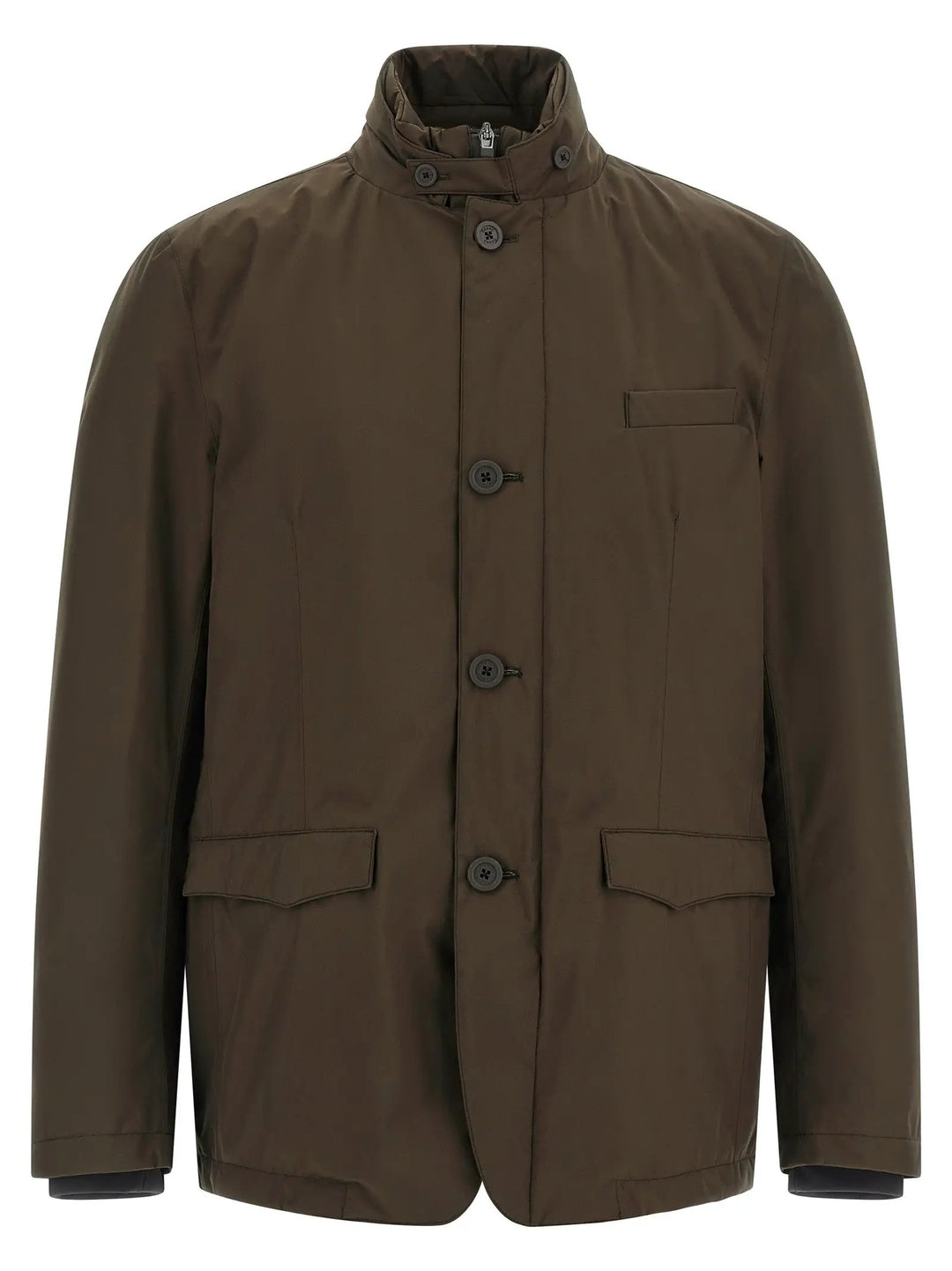 Herno Sample Sale | Herno Brown Polyester Full-Length Jacket - | Designer outlet