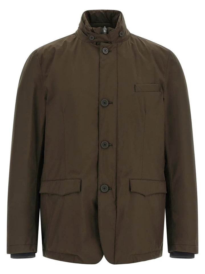 Herno Sample Sale | Herno Brown Polyester Full-Length Jacket - | Designer outlet
