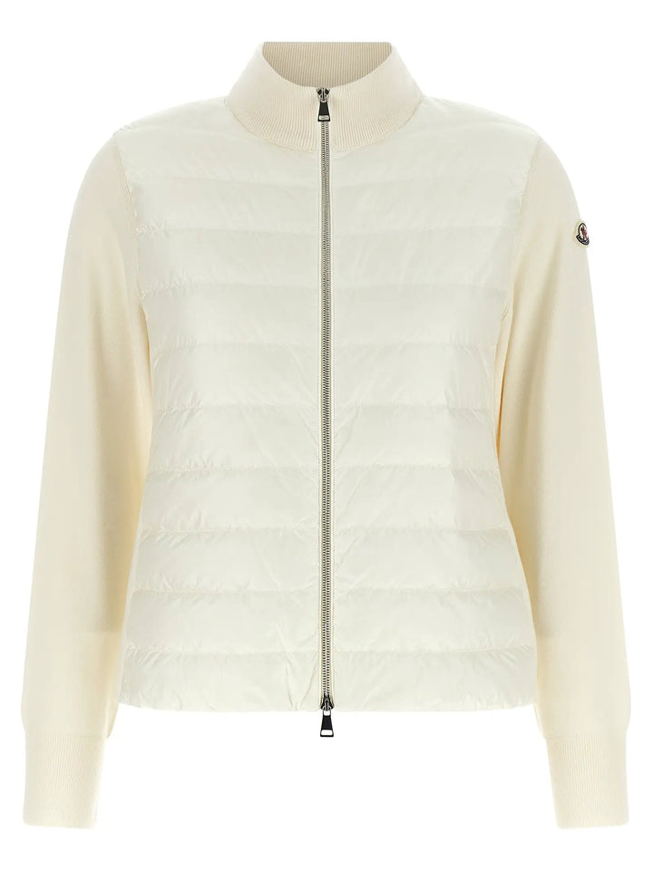 Moncler Sample Sale | Moncler White Polyamide Cardigan - | Designer outlet