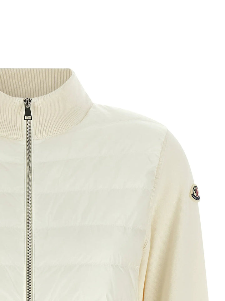 Moncler Sample Sale | Moncler White Polyamide Cardigan - | Designer outlet