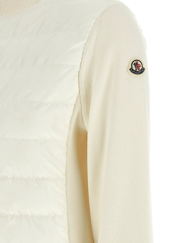 Moncler Sample Sale | Moncler White Polyamide Cardigan - | Designer outlet