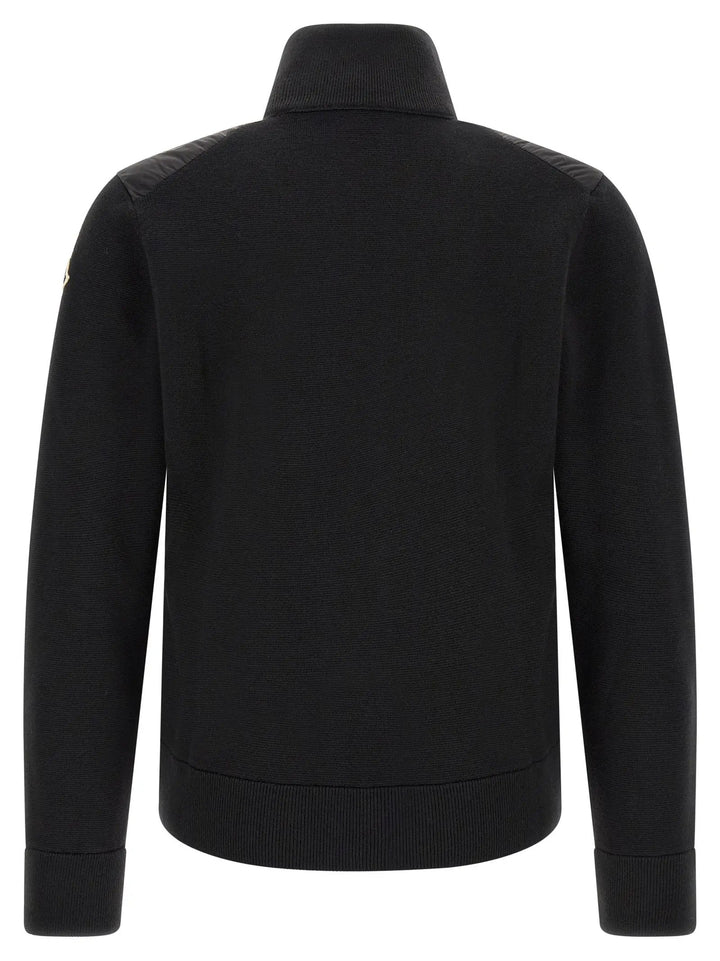 Moncler Sample Sale | Moncler Black Polyamide Cardigan - | Designer outlet