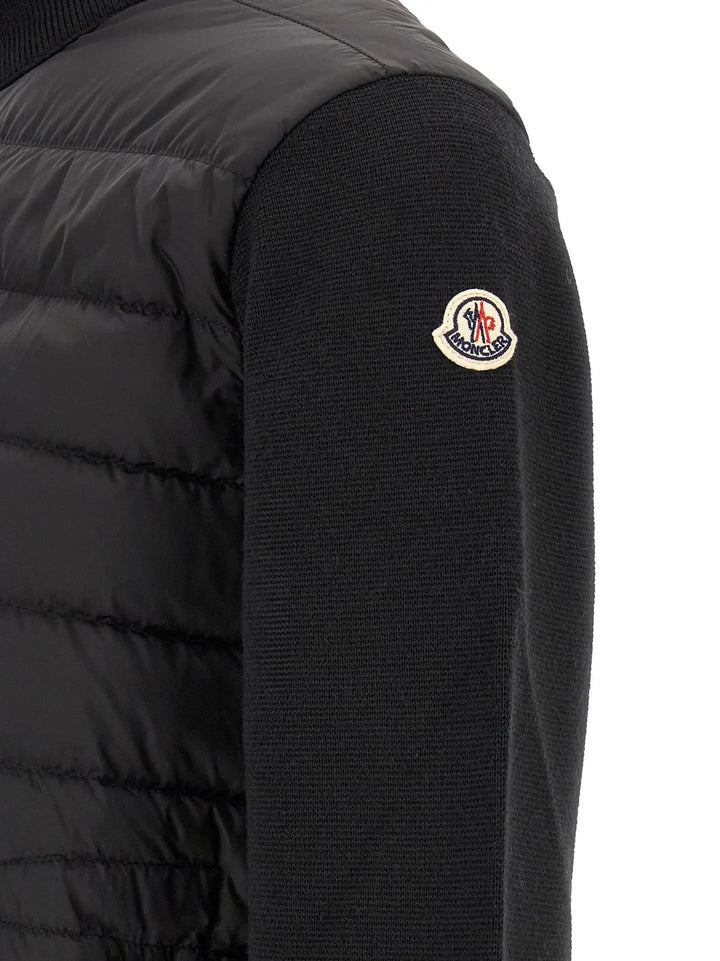 Moncler Sample Sale | Moncler Black Polyamide Cardigan - | Designer outlet