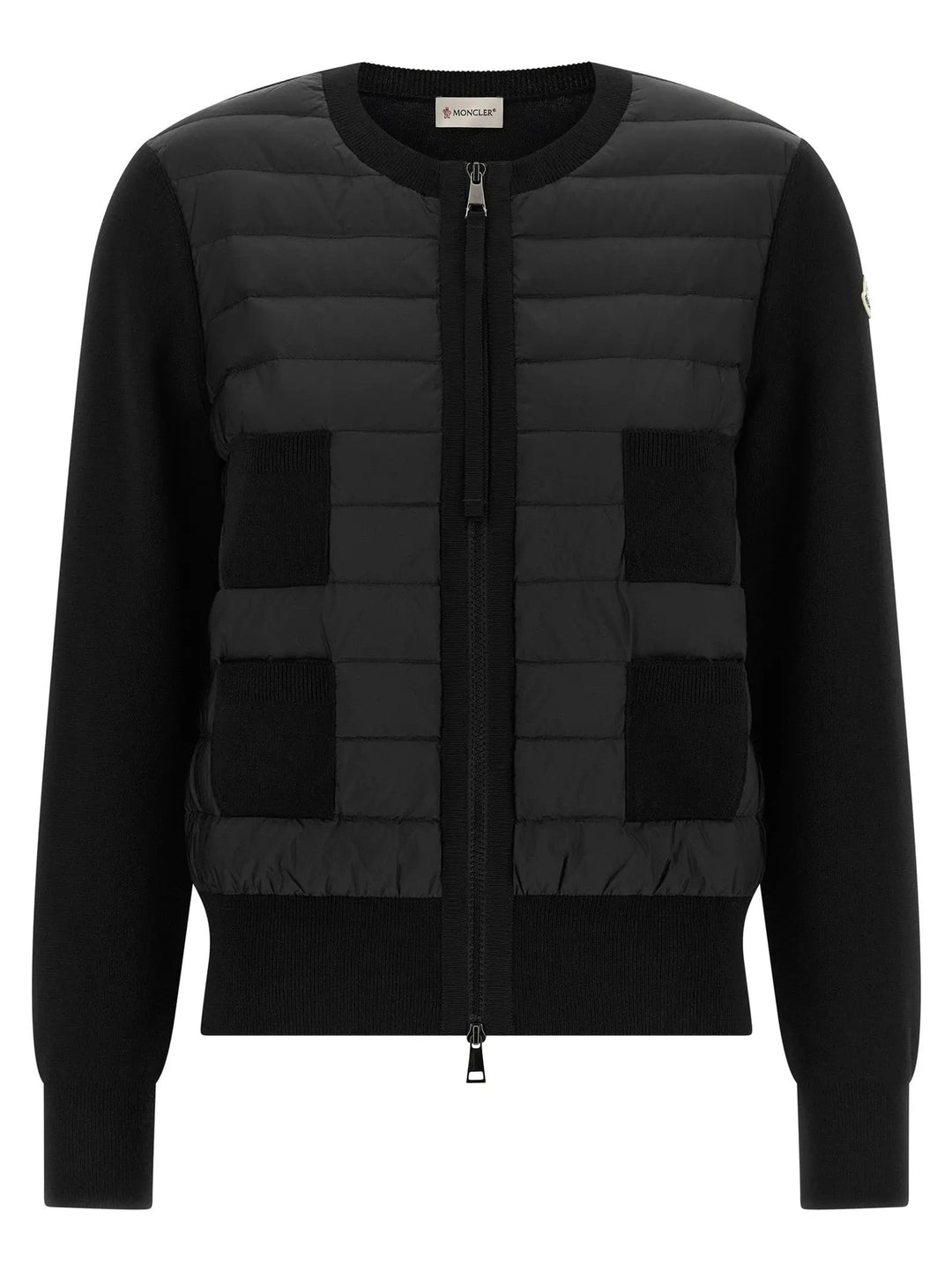 Moncler Sample Sale | Moncler Black Polyamide Cardigan - | Designer outlet