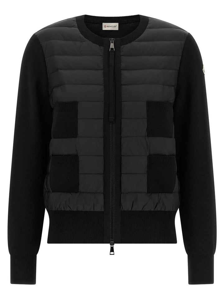 Moncler Sample Sale | Moncler Black Polyamide Cardigan - | Designer outlet