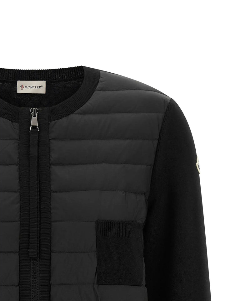 Moncler Sample Sale | Moncler Black Polyamide Cardigan - | Designer outlet