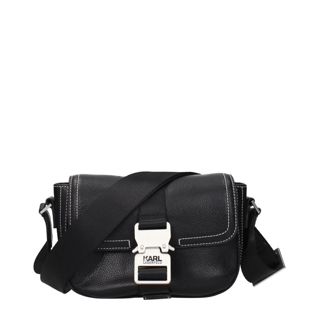 Karl Lagerfeld Sample Sale | Karl Lagerfeld Black Leather Crossbody Bag - | Designer outlet