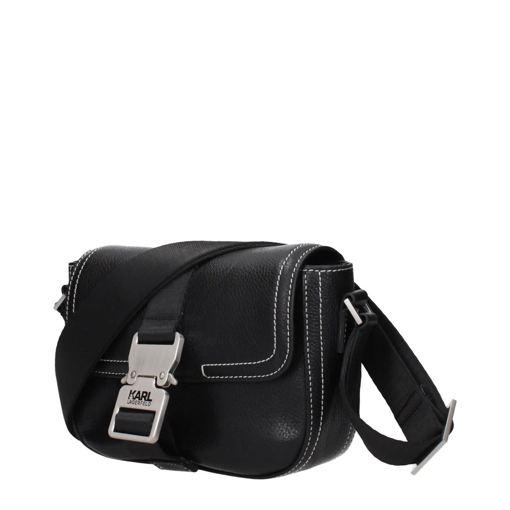 Karl Lagerfeld Sample Sale | Karl Lagerfeld Black Leather Crossbody Bag - | Designer outlet