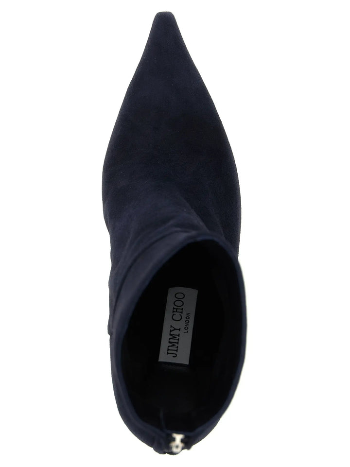 Jimmy Choo Sample Sale | Jimmy Choo Blue Leather Ankle Boots - | Designer outlet