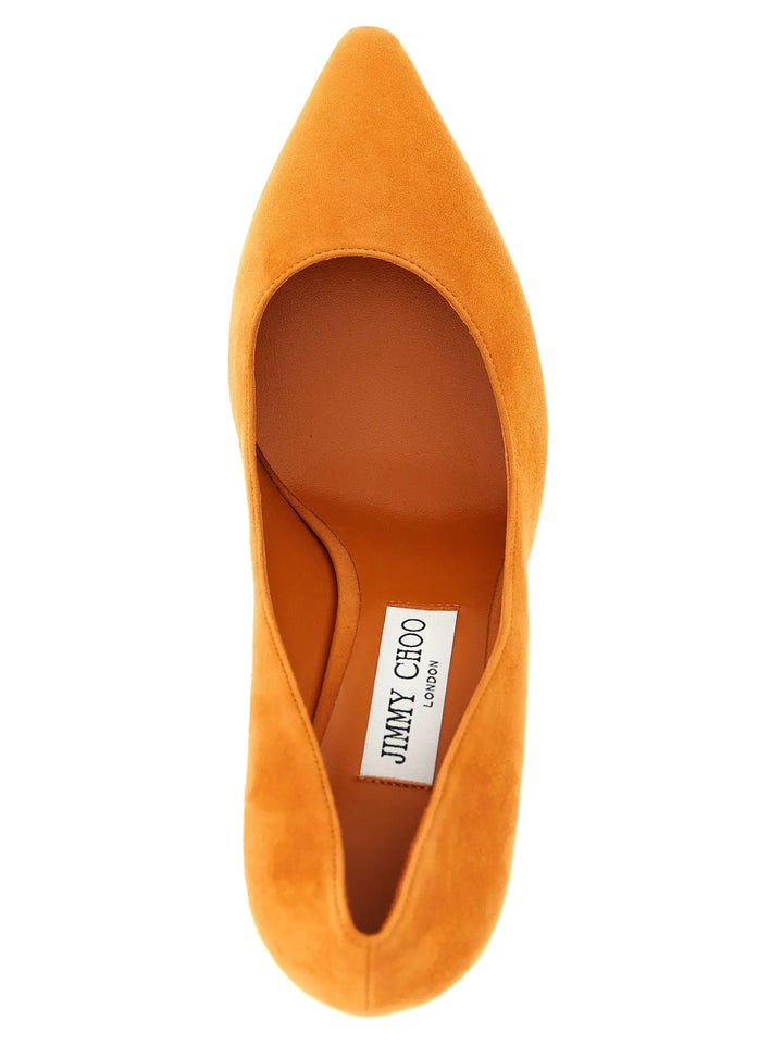 Jimmy Choo Sample Sale | Jimmy Choo Orange Leather High Heel Pumps - | Designer outlet