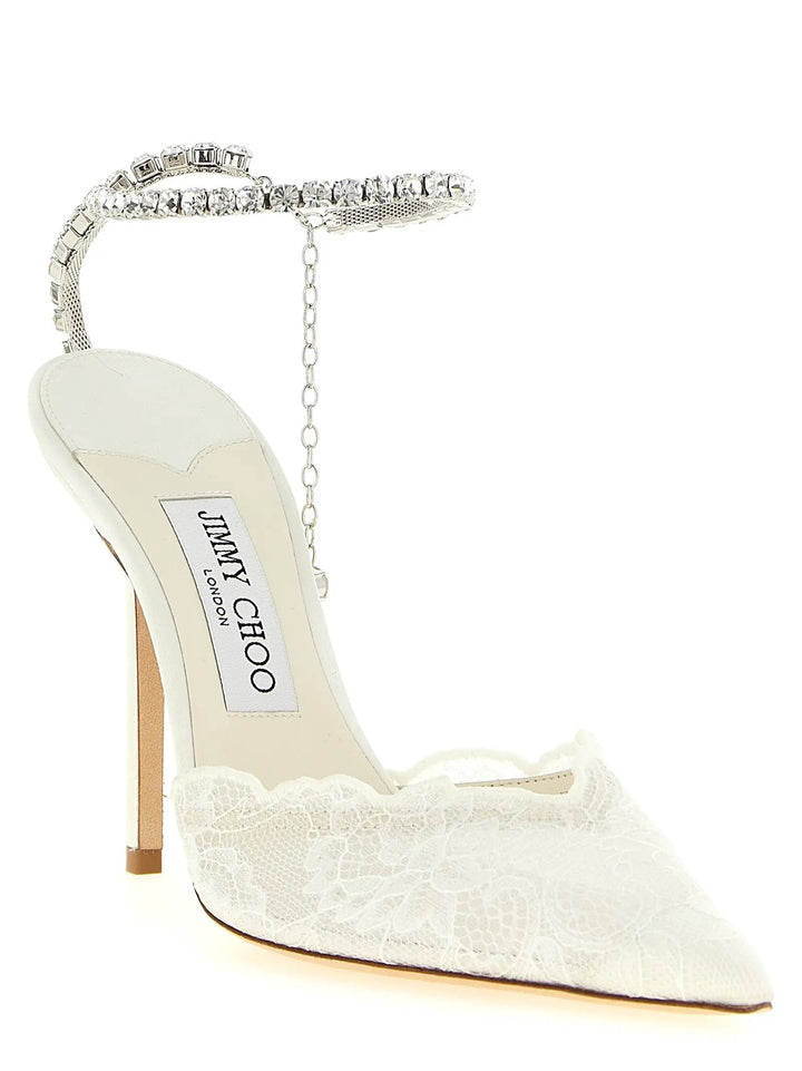 Jimmy Choo Sample Sale | Jimmy Choo White Tencel High Heel Pumps - | Designer outlet