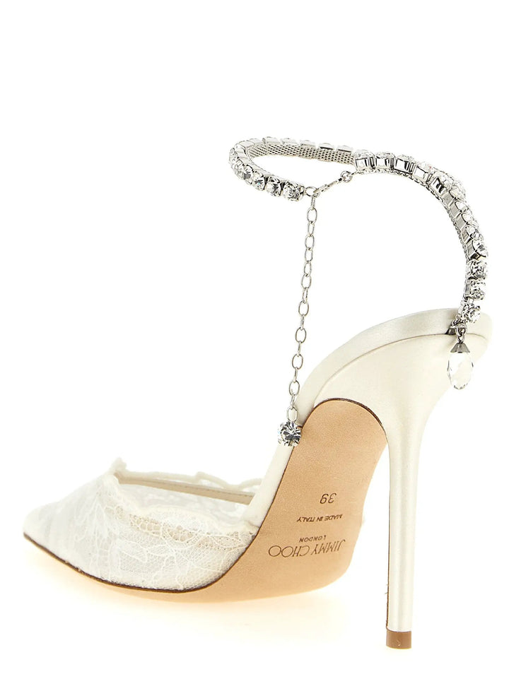 Jimmy Choo Sample Sale | Jimmy Choo White Tencel High Heel Pumps - | Designer outlet