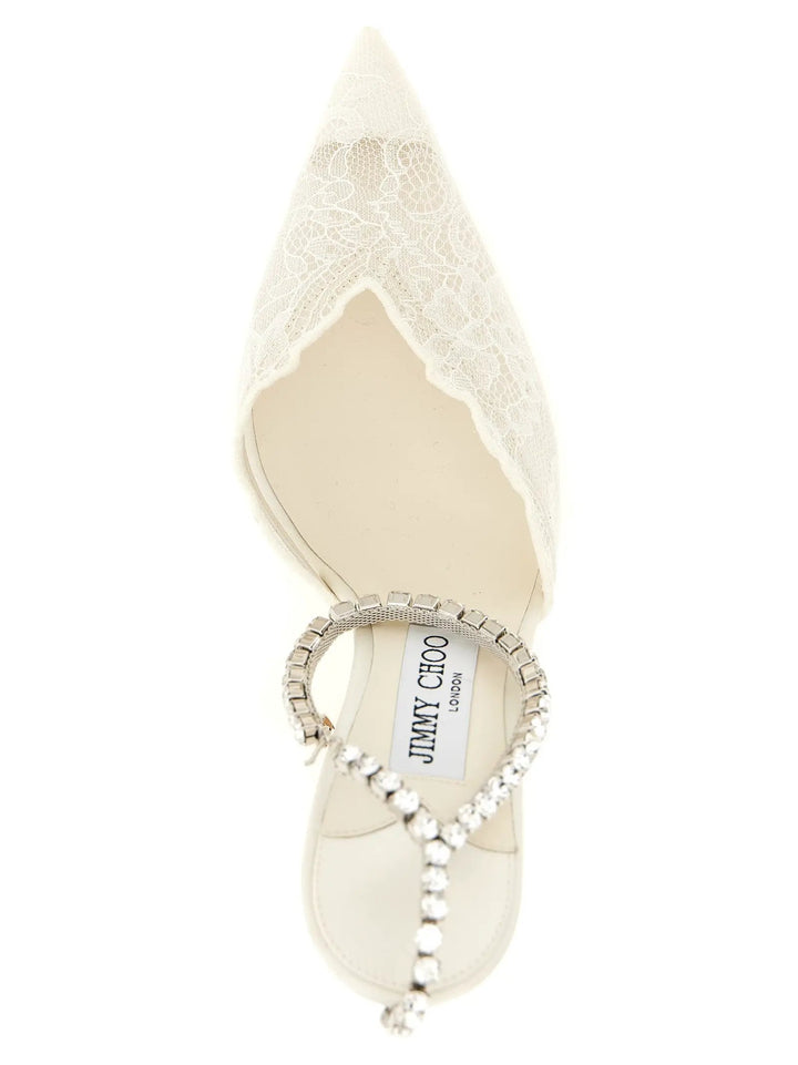 Jimmy Choo Sample Sale | Jimmy Choo White Tencel High Heel Pumps - | Designer outlet