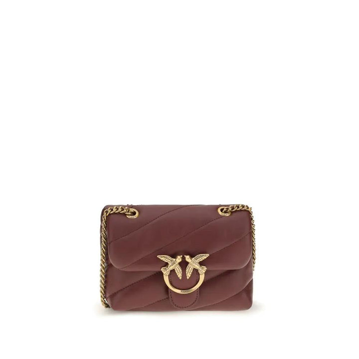 PINKO Sample Sale | PINKO Bordeaux Calf Leather Bos Taurus Shoulder Bag - | Designer outlet