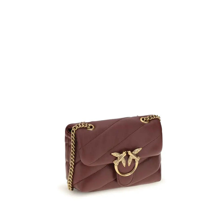PINKO Sample Sale | PINKO Bordeaux Calf Leather Bos Taurus Shoulder Bag - | Designer outlet