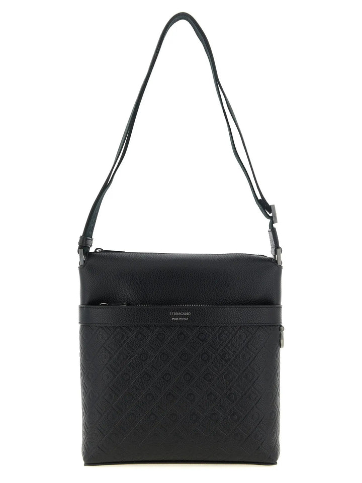 Ferragamo Sample Sale | Ferragamo Black Calfskin Crossbody Bag - | Designer outlet