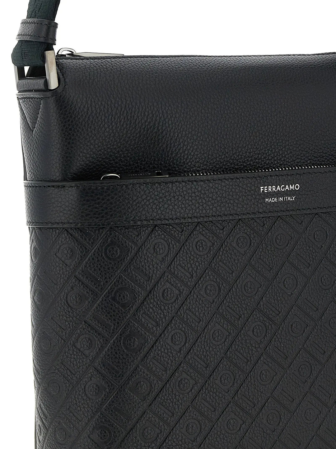 Ferragamo Sample Sale | Ferragamo Black Calfskin Crossbody Bag - | Designer outlet