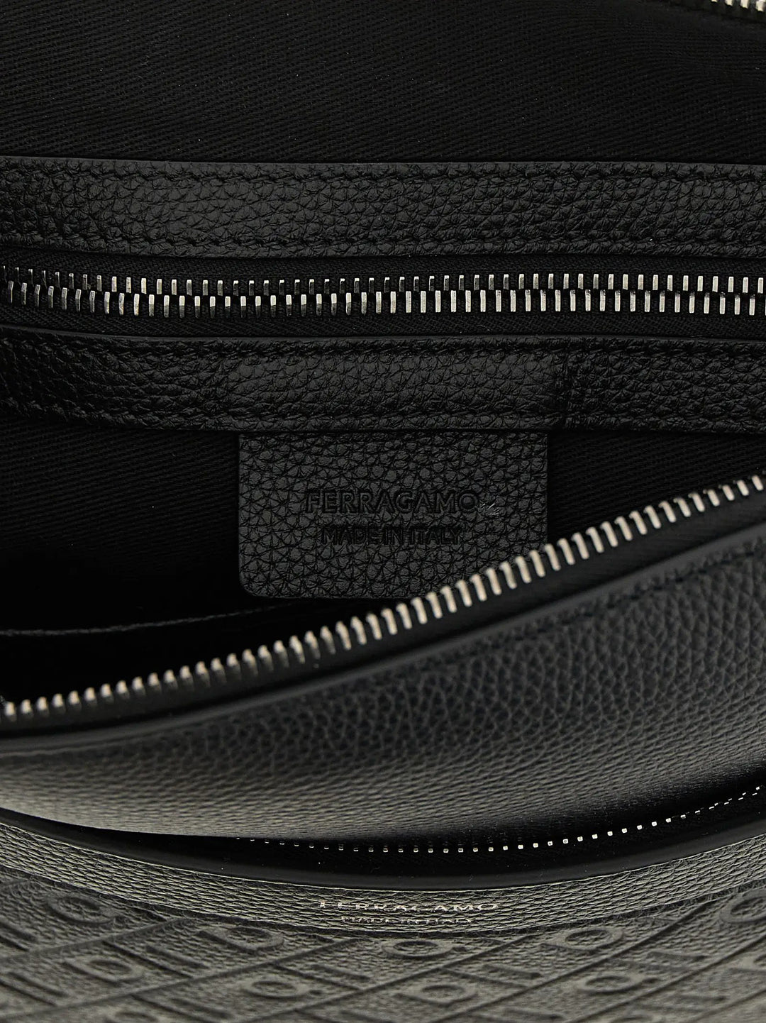 Ferragamo Sample Sale | Ferragamo Black Calfskin Crossbody Bag - | Designer outlet
