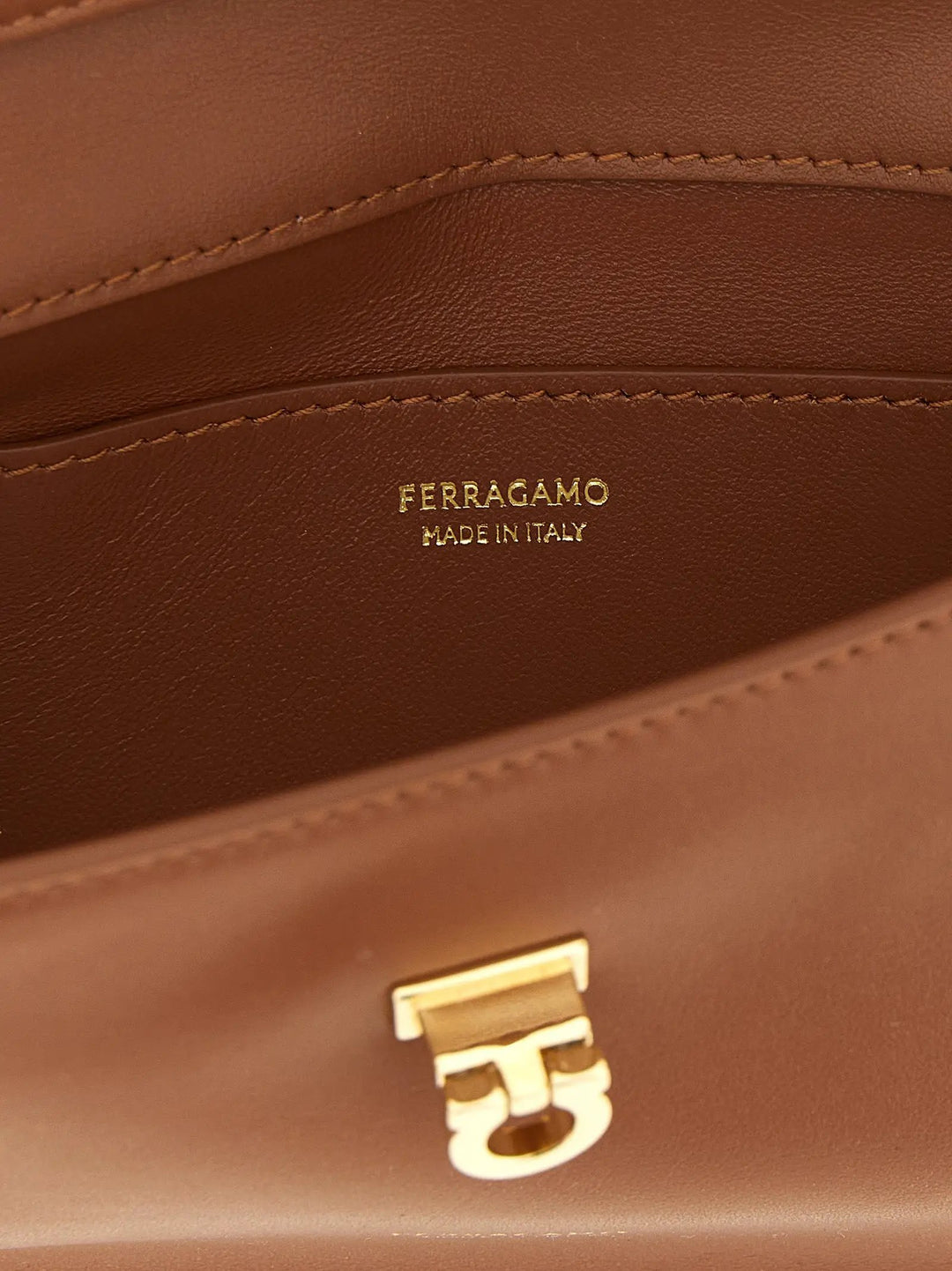 Ferragamo Sample Sale | Ferragamo Brown Calfskin Clutch Bag - | Designer outlet