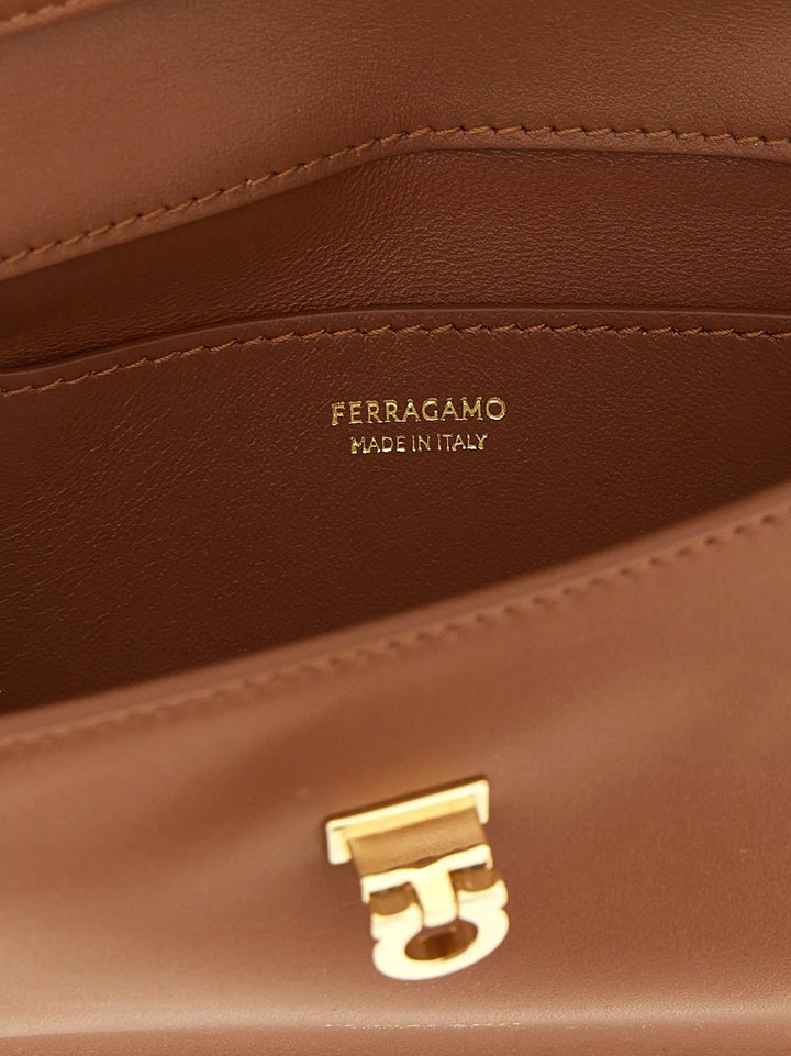 Ferragamo Sample Sale | Ferragamo Brown Calfskin Clutch Bag - | Designer outlet