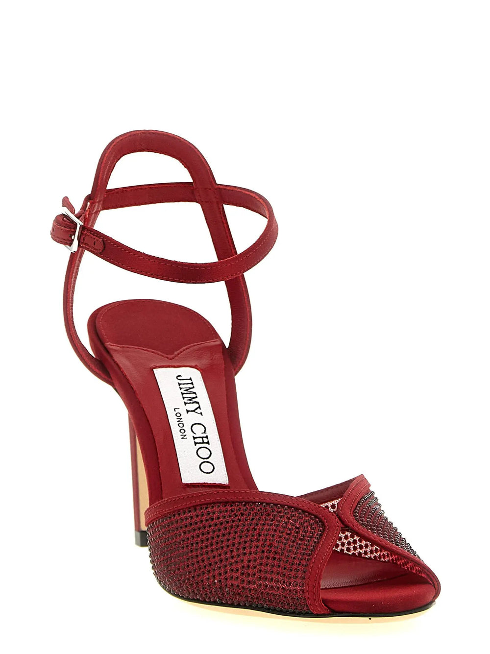 Jimmy Choo Sample Sale | Jimmy Choo Red Lamb Leather Stiletto Heel Sandals - | Designer outlet