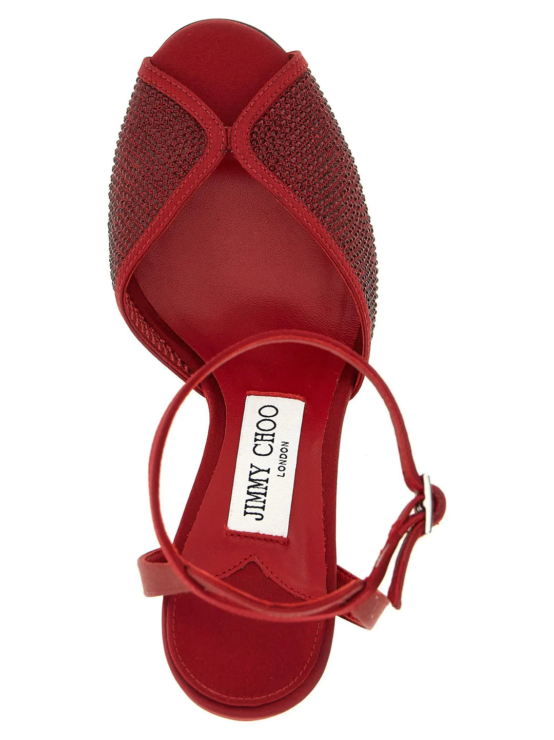 Jimmy Choo Sample Sale | Jimmy Choo Red Lamb Leather Stiletto Heel Sandals - | Designer outlet
