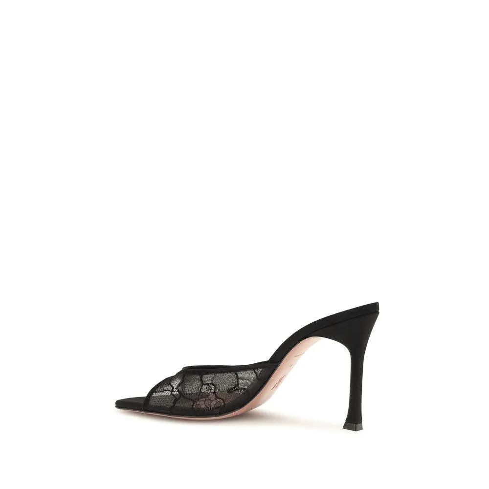 Amina Muaddi Sample Sale | Amina Muaddi Black Fabric Pumps - | Designer outlet