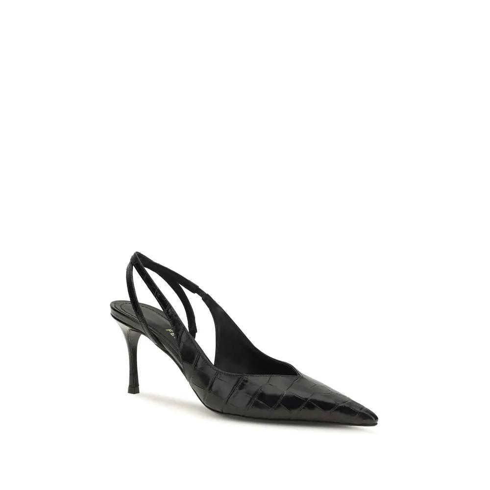 Ferragamo Sample Sale | Ferragamo Black Calf Leather Bos Taurus Pumps - | Designer outlet