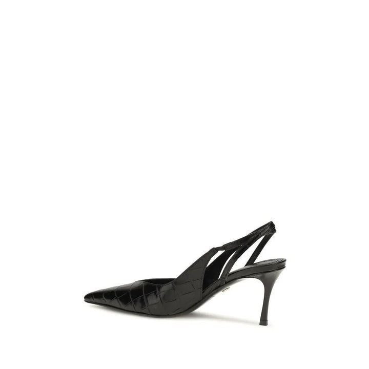 Ferragamo Sample Sale | Ferragamo Black Calf Leather Bos Taurus Pumps - | Designer outlet
