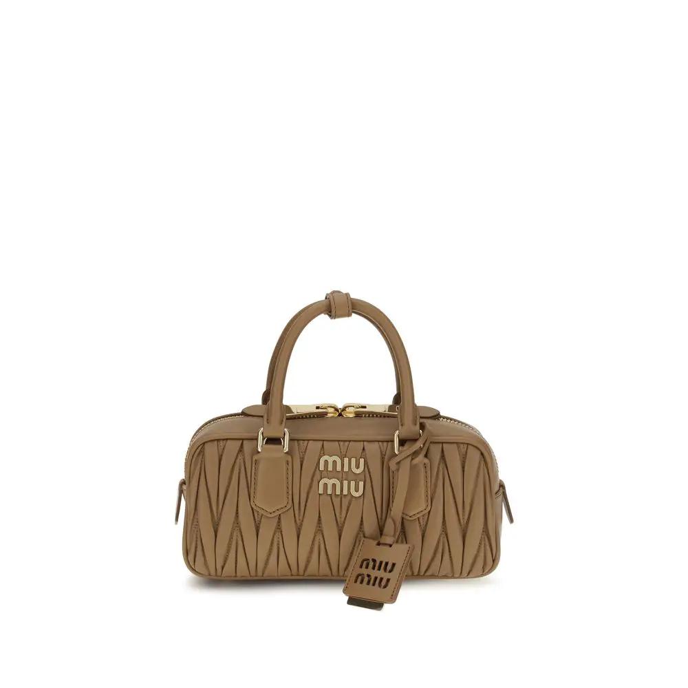 Miu Miu Sample Sale | Miu Miu Beige Calf Leather Bos Taurus Handbag - | Designer outlet