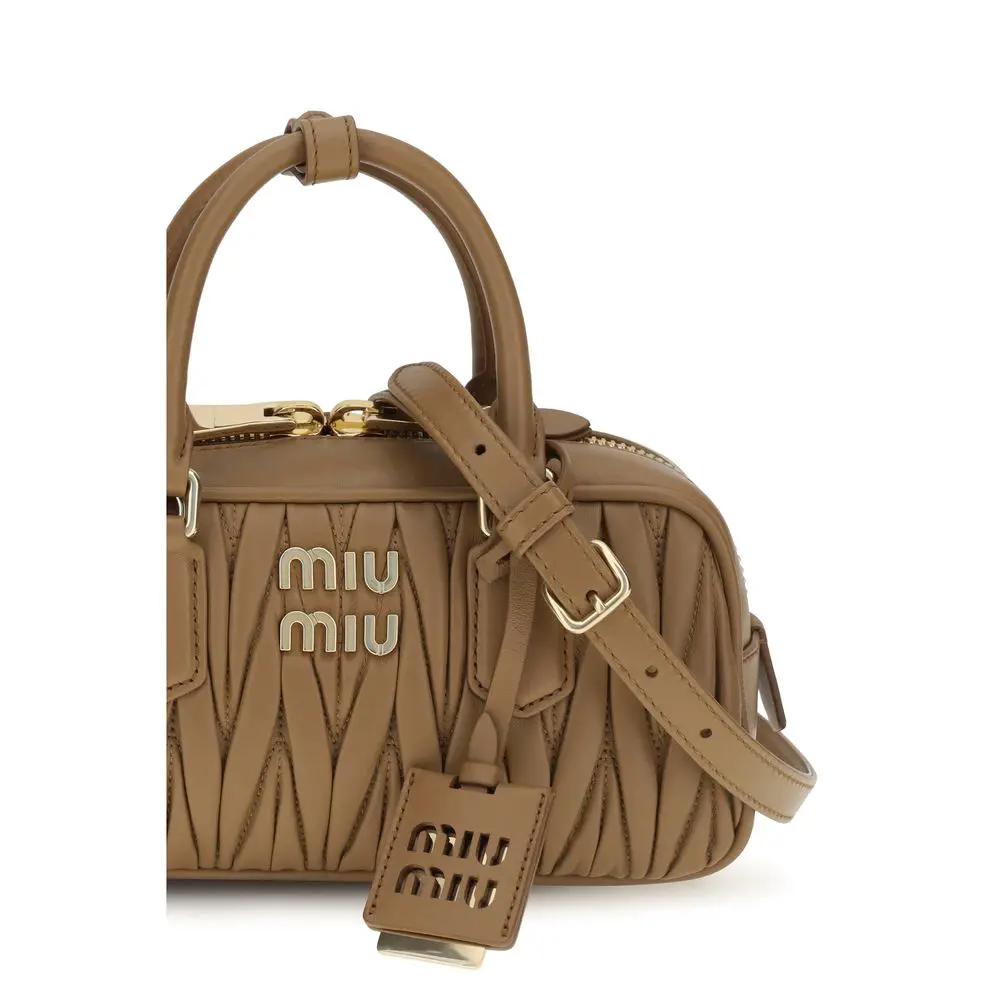Miu Miu Sample Sale | Miu Miu Beige Calf Leather Bos Taurus Handbag - | Designer outlet