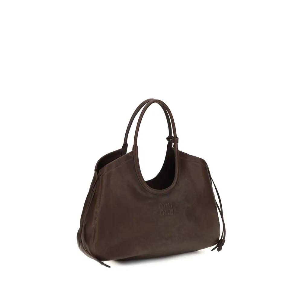 Miu Miu Sample Sale | Miu Miu Brown Lamb Ovis Aries Handbag - | Designer outlet