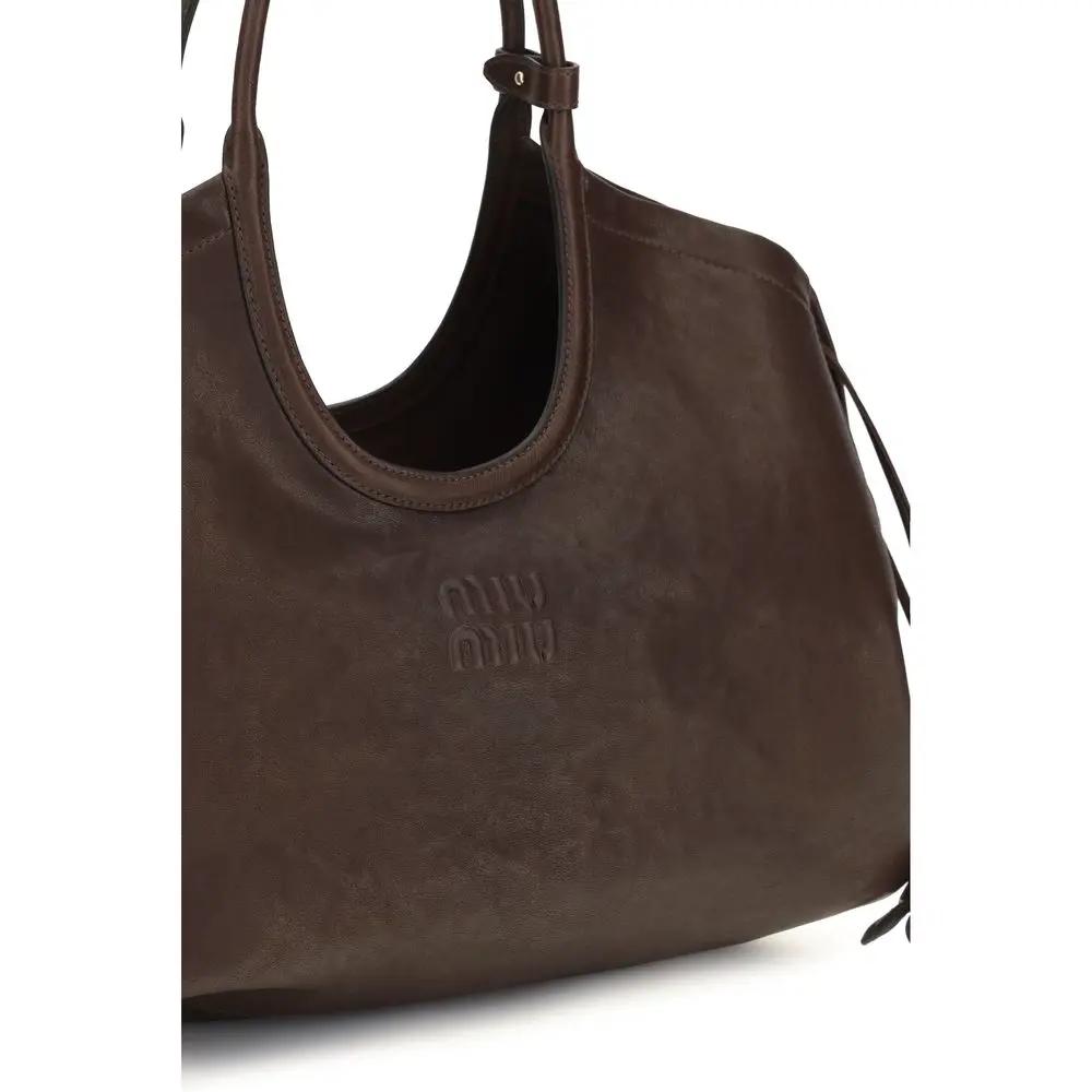 Miu Miu Sample Sale | Miu Miu Brown Lamb Ovis Aries Handbag - | Designer outlet