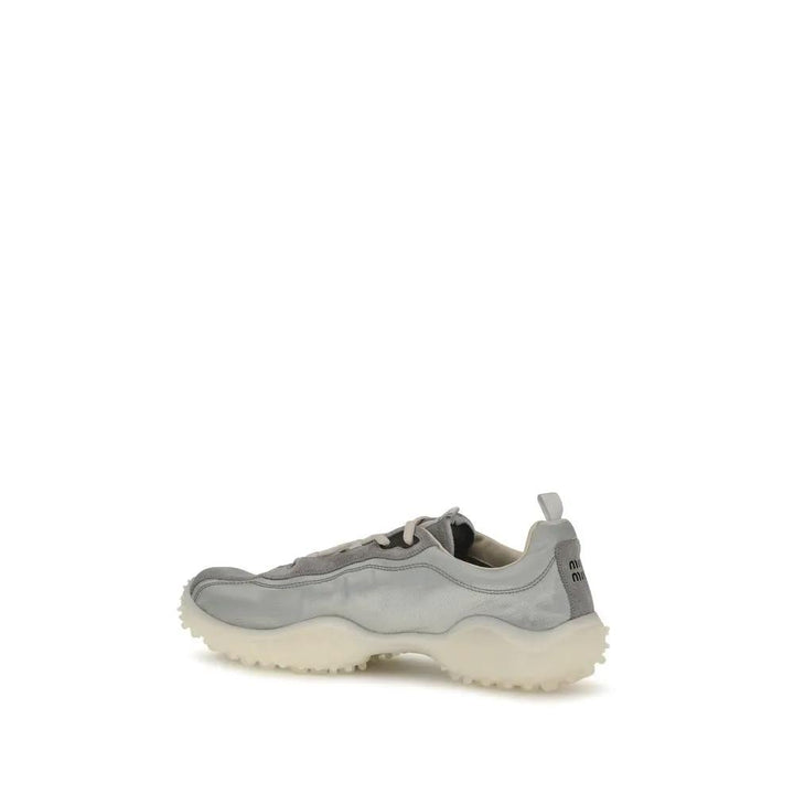 Miu Miu Sample Sale | Miu Miu Gray Recycled Polyamide Chunky Sneakers - | Designer outlet