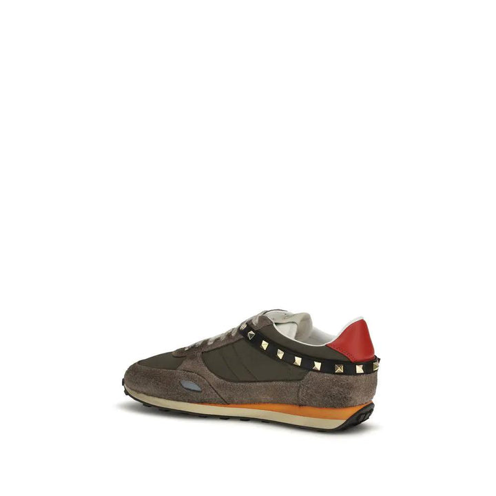 Valentino Garavani Sample Sale | Valentino Garavani Brown Nylon Low Top Sneakers - | Designer outlet