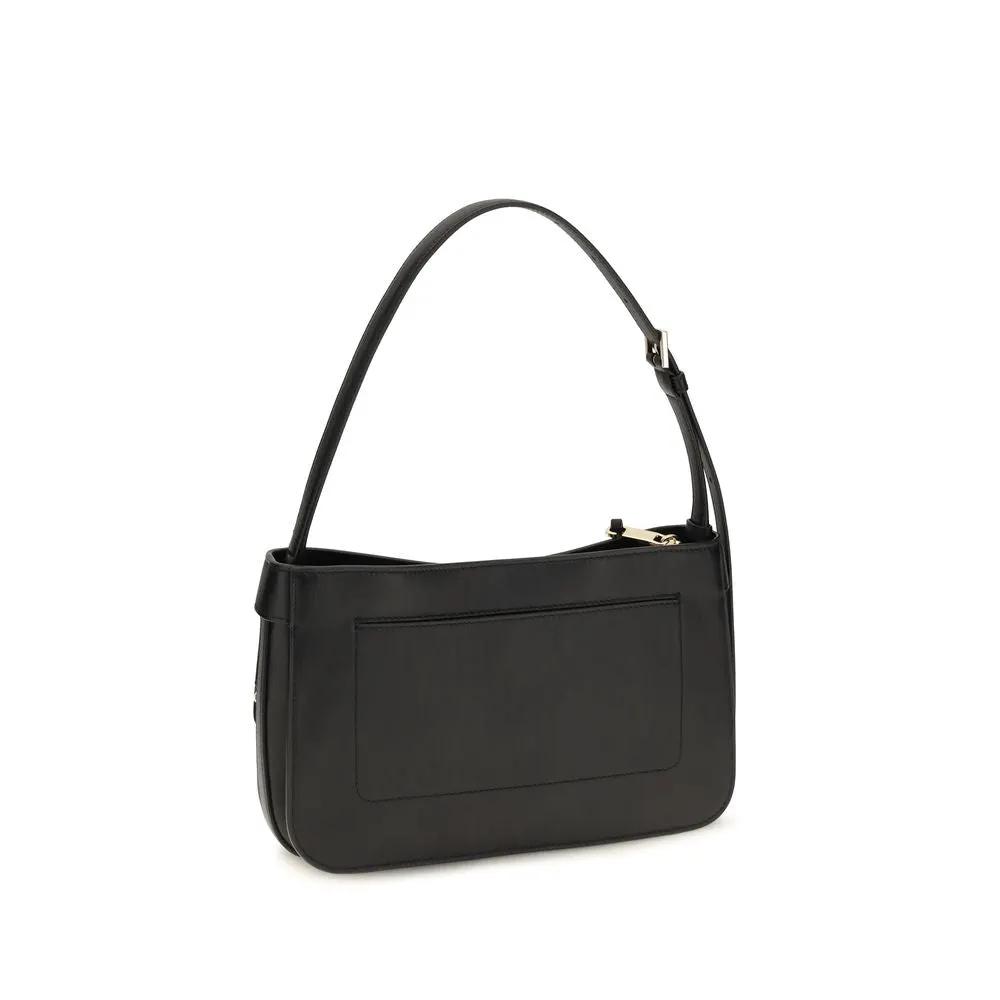 Ferragamo Sample Sale | Ferragamo Black Calf Leather Bos Taurus Shoulder Bag - | Designer outlet