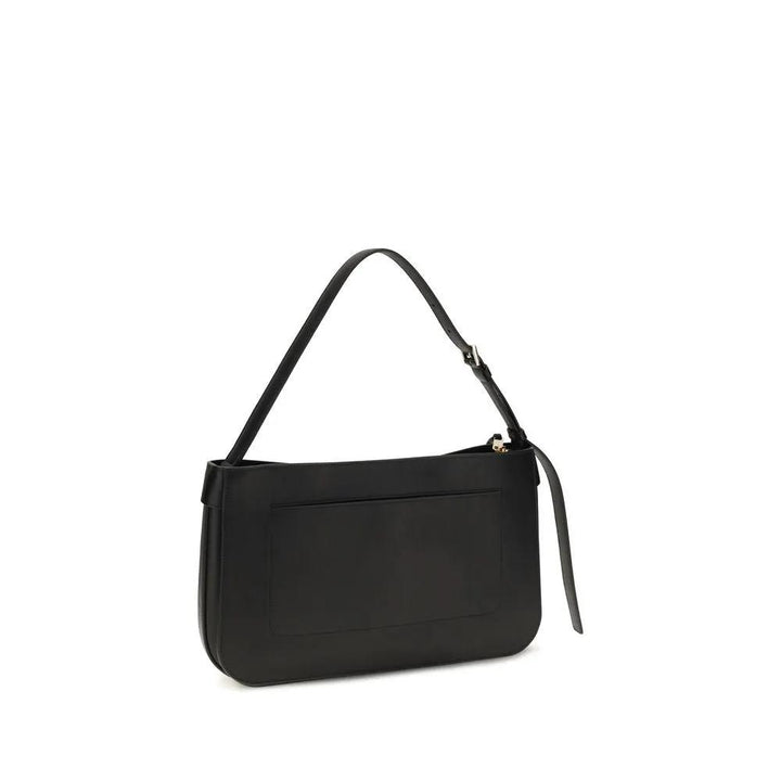 Ferragamo Sample Sale | Ferragamo Black Calf Leather Bos Taurus Shoulder Bag - | Designer outlet