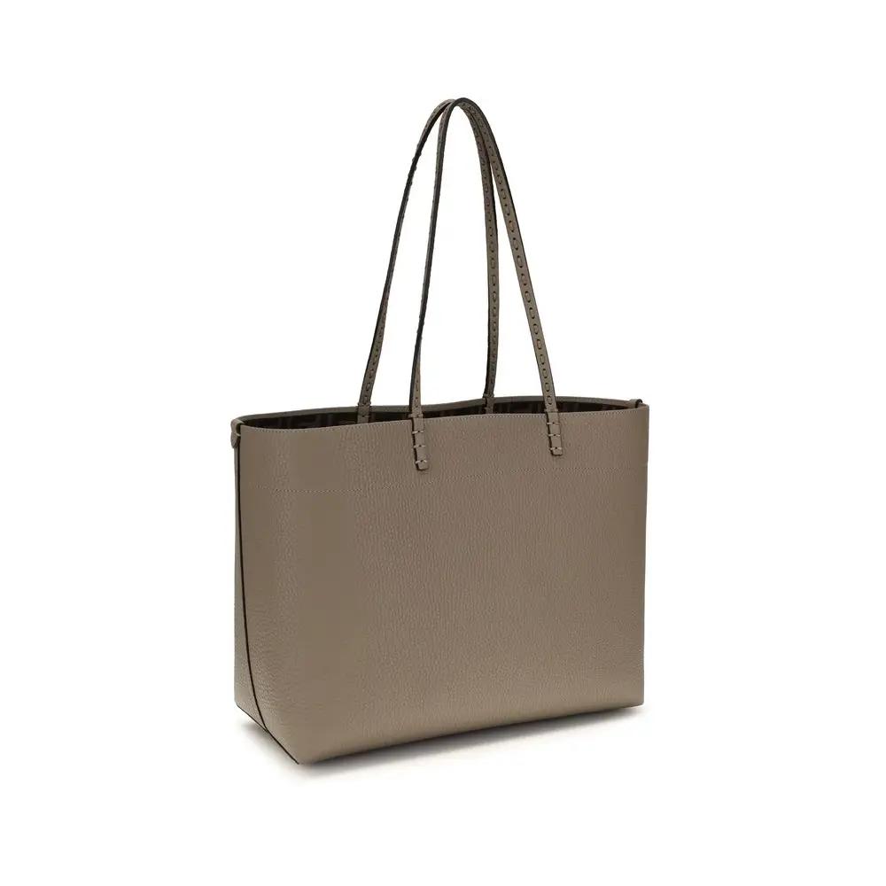 Fendi Sample Sale | Fendi Beige Calf Leather Bos Taurus Shoulder Bag - | Designer outlet
