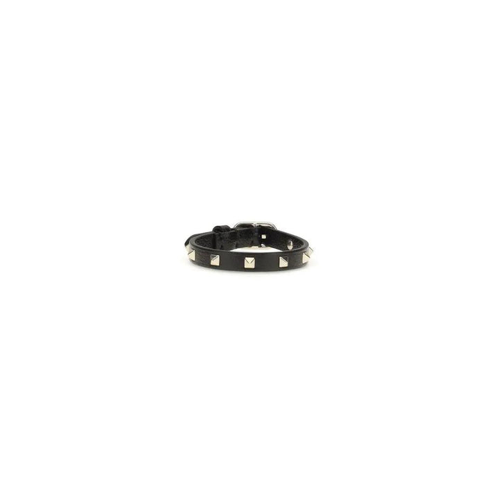 Valentino Garavani Sample Sale | Valentino Garavani Black Calf Leather Bos Taurus Bracelet - | Designer outlet