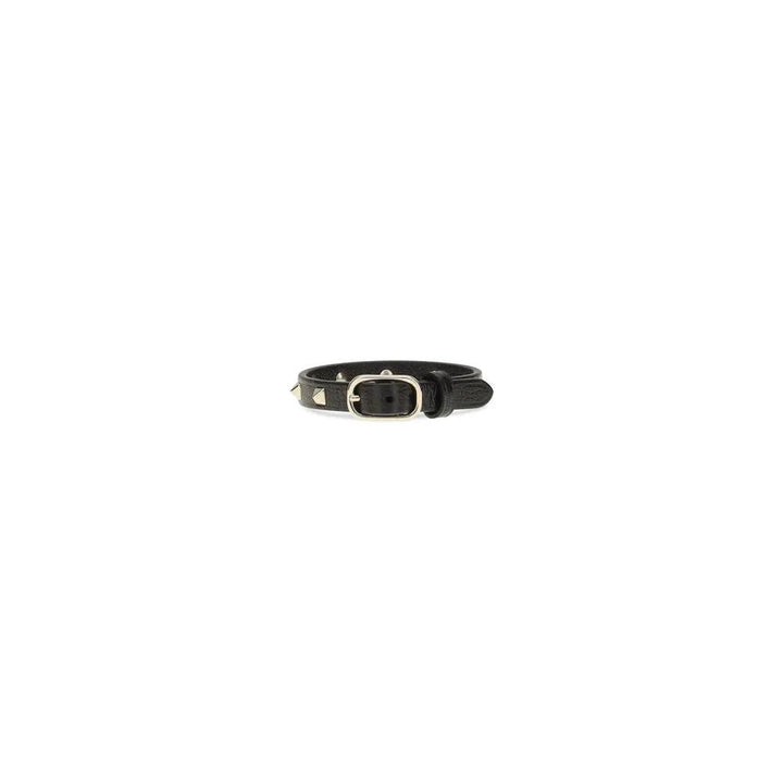 Valentino Garavani Sample Sale | Valentino Garavani Black Calf Leather Bos Taurus Bracelet - | Designer outlet