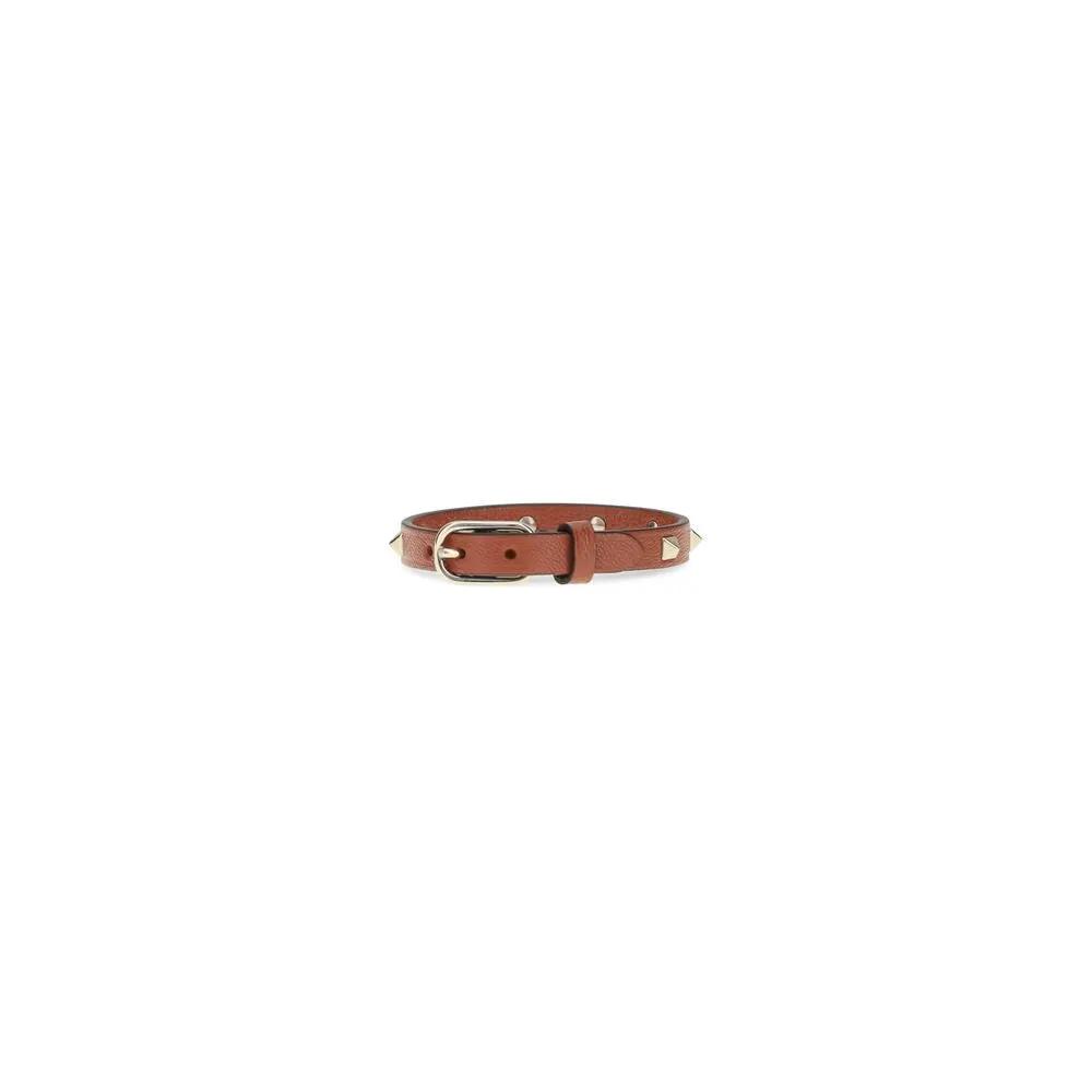 Valentino Garavani Sample Sale | Valentino Garavani Brown Calf Leather Bos Taurus Bracelet - | Designer outlet