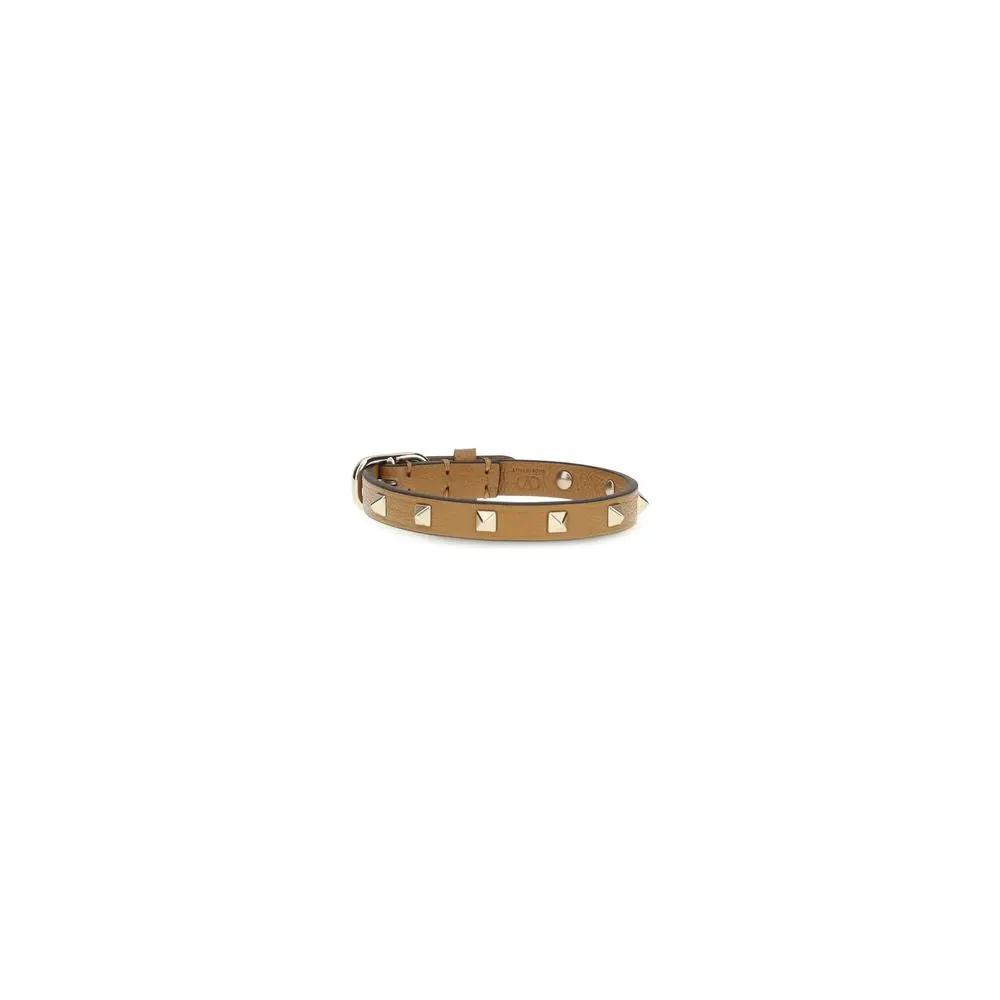 Valentino Garavani Sample Sale | Valentino Garavani Brown Calf Leather Bos Taurus Bracelet - | Designer outlet